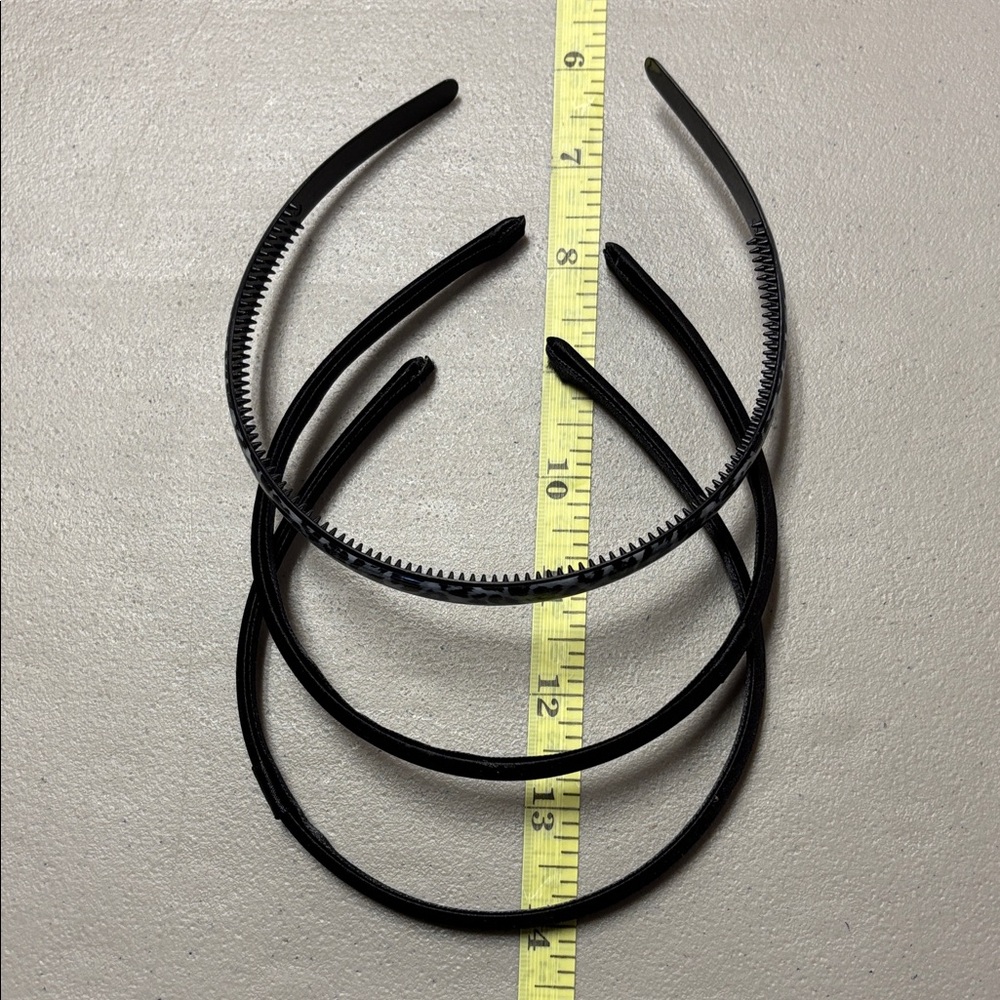 Elegant Black Headband Trio
